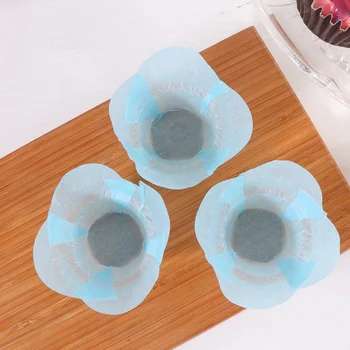 

100pcs Cupcake Wrappers Lotus Shape Heat Resistant Oil-proof Paper Cups Muffin Liners (Sky-blue)
