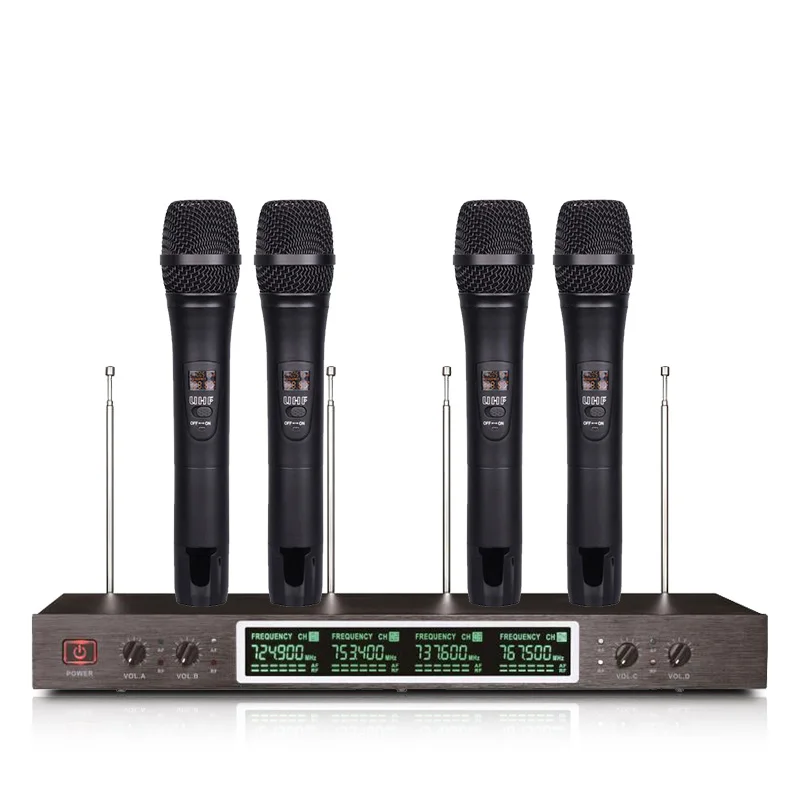 

VHF wireless microphone system handheld microphone for large and small outdoor indoor event stage microphone wireless