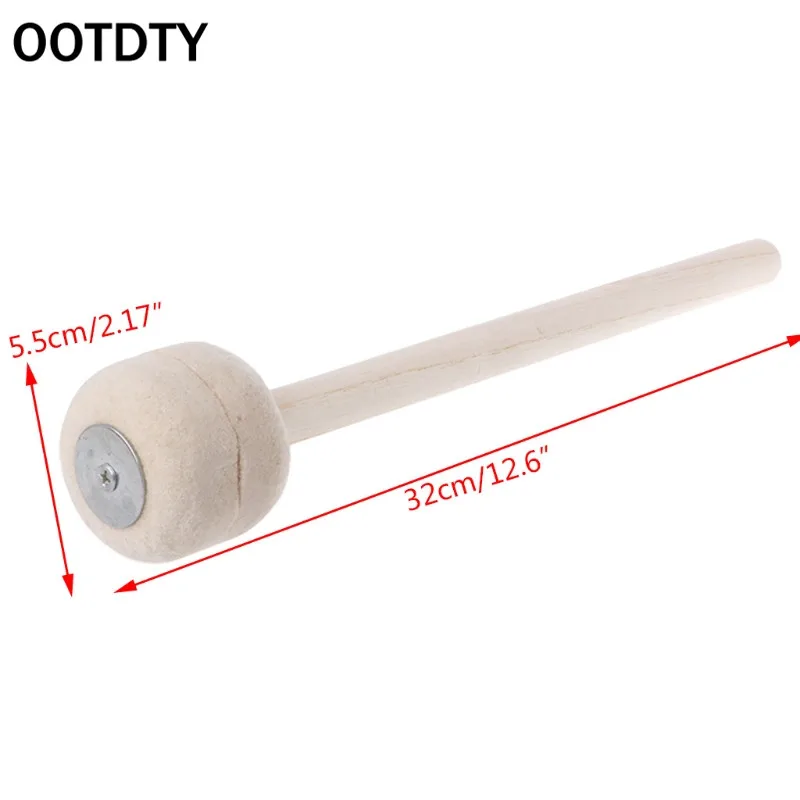 OOTDTY 1 шт. Timpani Mallets Precussion барабанные палочки мягкий фетр голова деревянная ручка