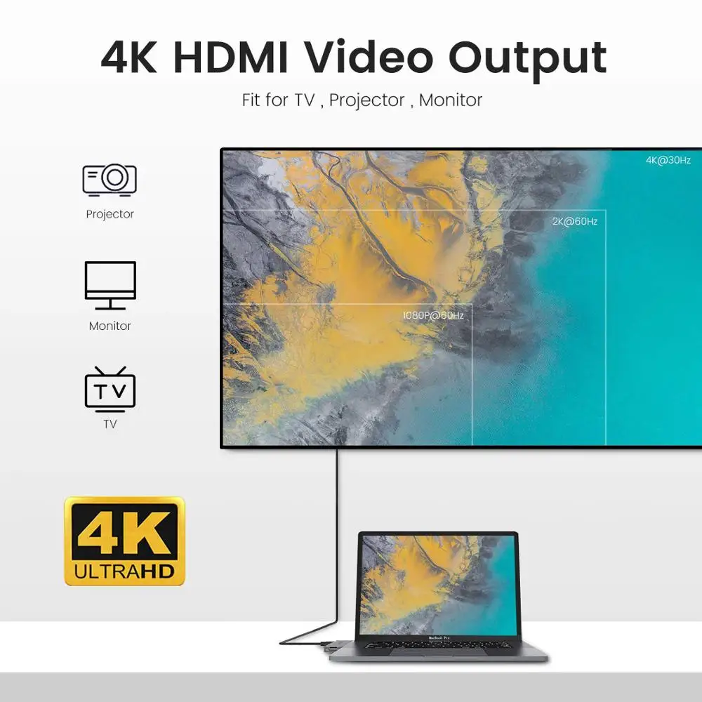 USB C концентратор type-C концентратор мульти порт с Thunderbolt 3 док-станция 4K HDMI 3 USB3.0 USB C SD TF предназначен для MacBook Pro