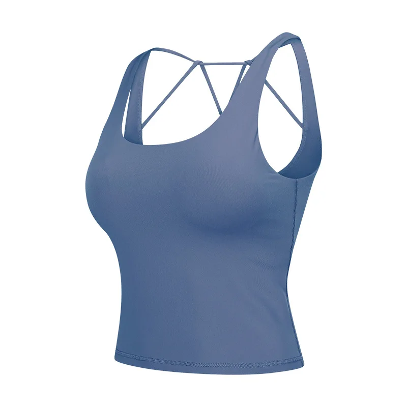 Быстросохнущие впитывающие Пот Женские футболки для йоги, предназначенные для средней поддержки, чашки, спортивные майки для женщин, бега, фитнеса, топы жилет без рукавов