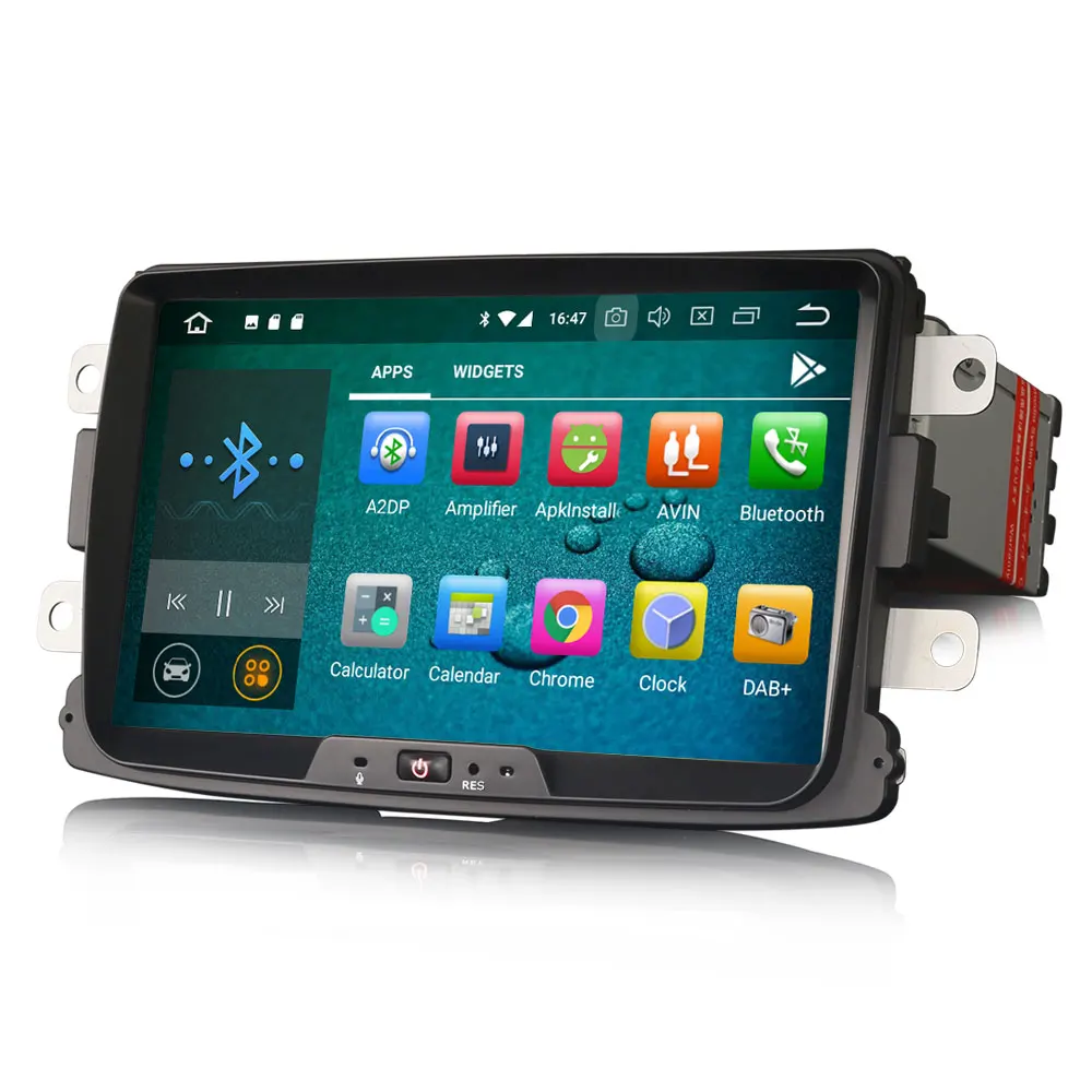 Top Erisin ES4829D 8 inch car radio android 9.0 2G RAM PX30 DAB OBD WIFI 3G for Renault Dacia Duster Logan Sandero Dokker Lodgy 3