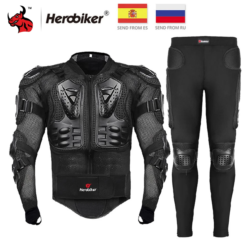 Куртка мотоциклетная HEROBIKER Мужская бронированная на все тело защитное