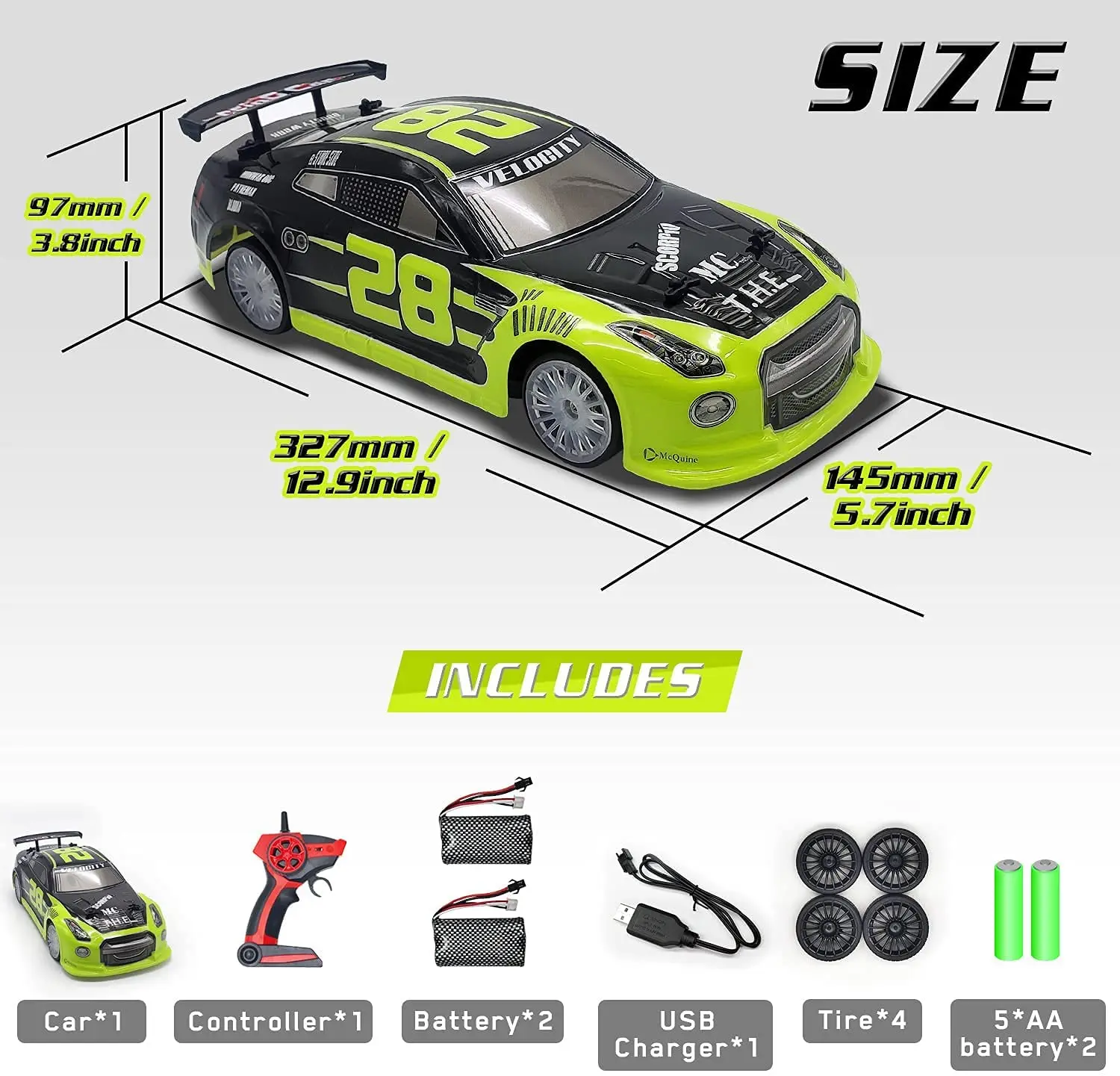 Racent RC Drift Car 1:14 Sport Remote Control Racing Cars - EXHOBBY
