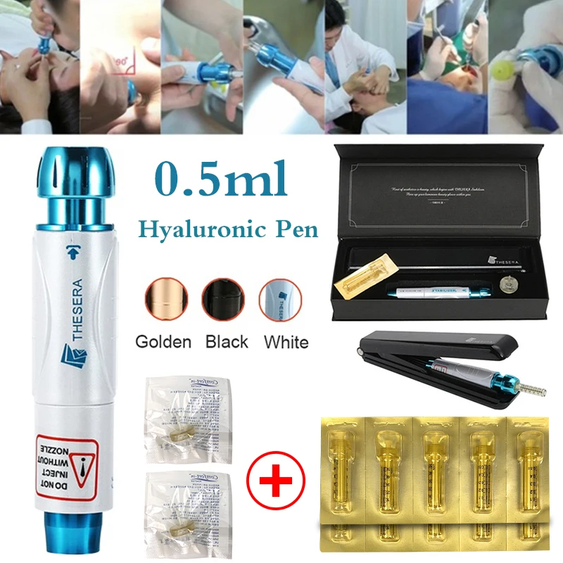 

0.5ml NonInvasive Pressure Meso Hyaluronic Pen Atomizer Injection Gun injection Thesera Pen For Anti Wrinkle Lip Lifting Filler