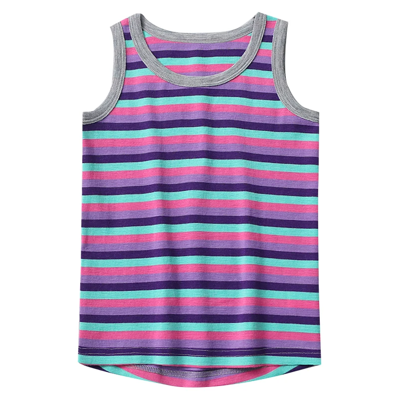 Kid's Merino Wool Tank Top for Girls Boys 100% Merino Wool Vest 160G Sports T Shirt Toddlers Breathable Anti-Odor Size 3-12T
