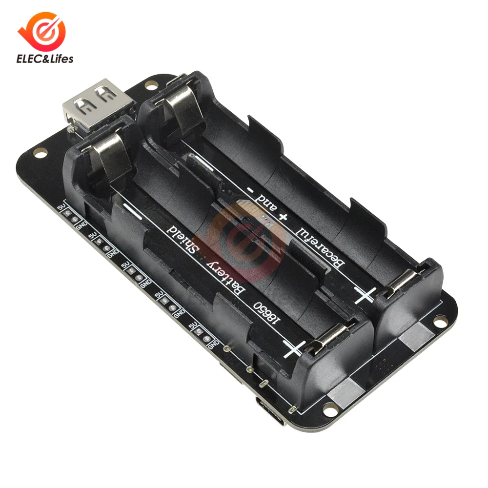 Micro USB 18650 литий-ионная литиевая Защита аккумулятора V8 5 V/3A 3 V/1A Мощность банк Батарея зарядный модуль для Arduino ESP32 ESP8266 WI-FI