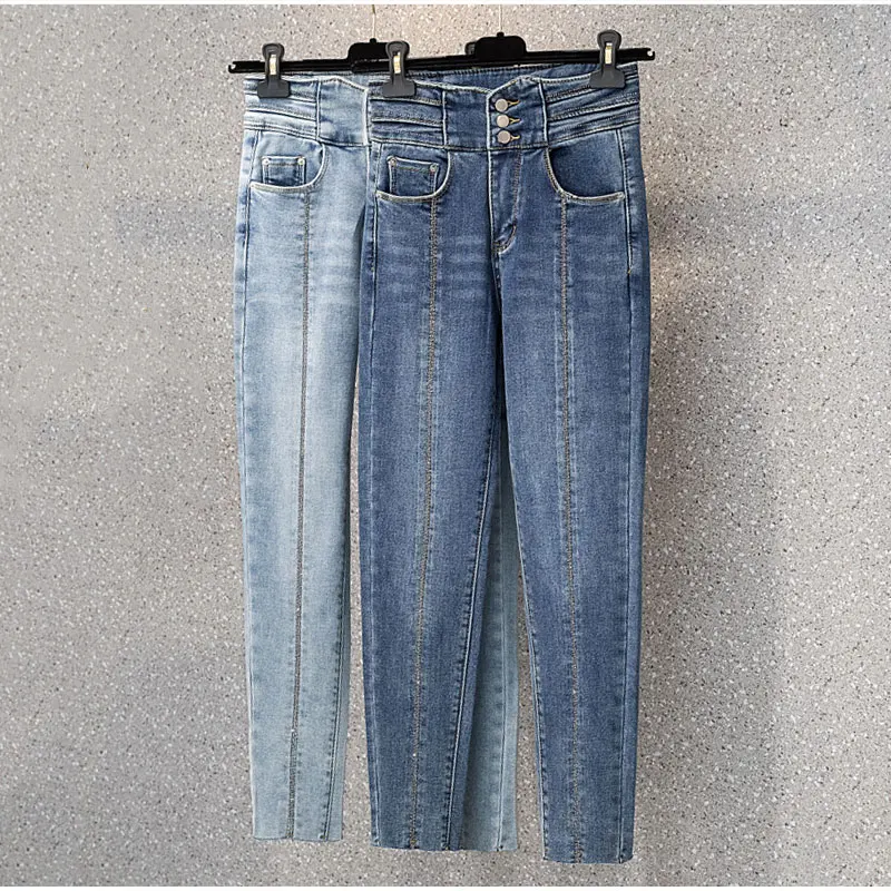 alta, elástico, lápis angustiado, calça jeans azul, estética, XXL, estética