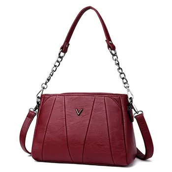 

2019 3-in-1 Handbags Leather Crossbody Bags For Women Messenger Bags Female Shoulder Handbag Crossbody Bags For Women Sac Femme
