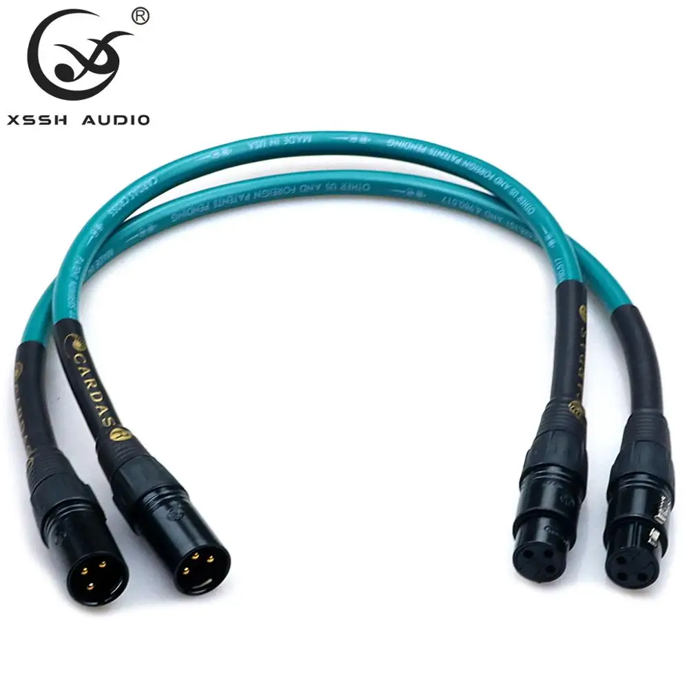 

1 pair XLR to XLR Hi-end Power amplifier OFC pure copper plated silver 10mm Wire Cord female male XLR balanced Audio Cable Line