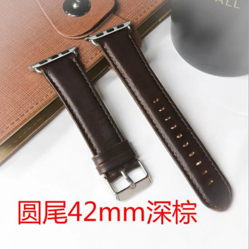 Популярный ремешок для Apple Watch Series 5 4 3 2 1, ремешок из натуральной кожи для Apple IWatch 42 мм, 38 мм, 40 мм, 44 мм, браслет, Подарочная посылка