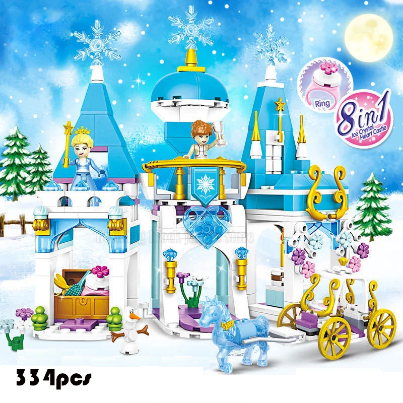 

Dream Windsor Princess Castle Building Blocks Friend House Figures Educational brick Toys For Girl Childen Disney Frozen