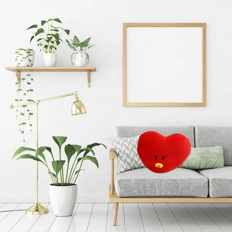 Heart Shape Decorative Throw Pillow Environmentally Friendly and Comfortable Sofa Waist Cushion PP Cotton Soft Doll Gift
