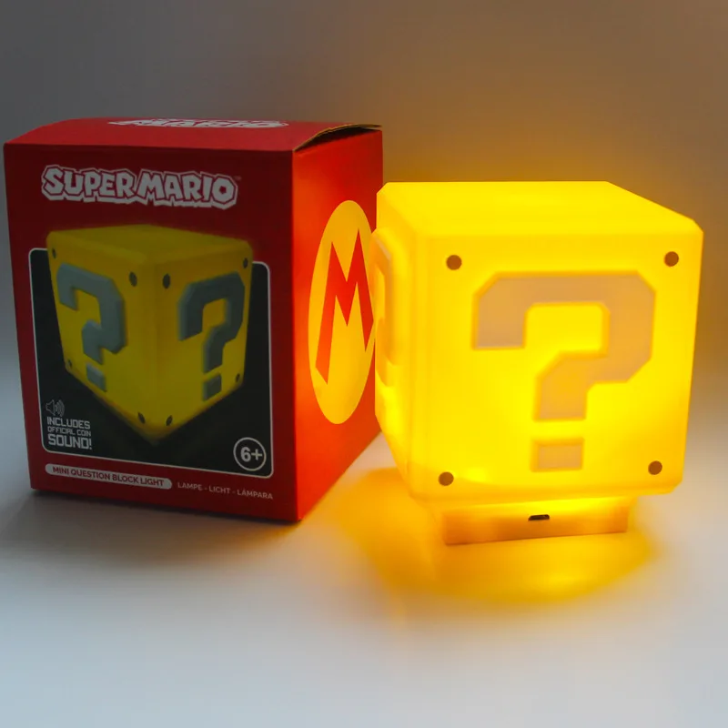 Game Marios LED Night Light Question Mark Sound Rechargeable Cube Home  Decoration Lamp Lampara Boy Kid Gift Bedroom toy - AliExpress