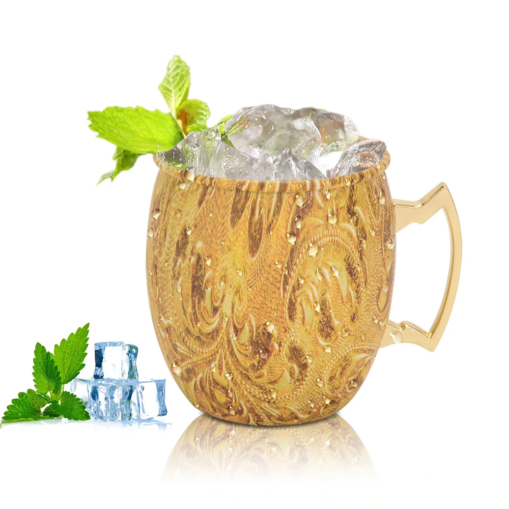 

Pirnting Mug Creative Handcrafted Durable Moscow Mule Mugs Coffee Mug Tea Beer Cup Bar Cocktail Drinkwares For Kitchen