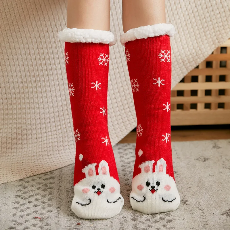 Style 4 Женские удобные носки; Акриловые Вязаные домашние тапочки для отдыха; теплые носки; женская обувь с плюшевой подкладкой - Цвет: Style 4