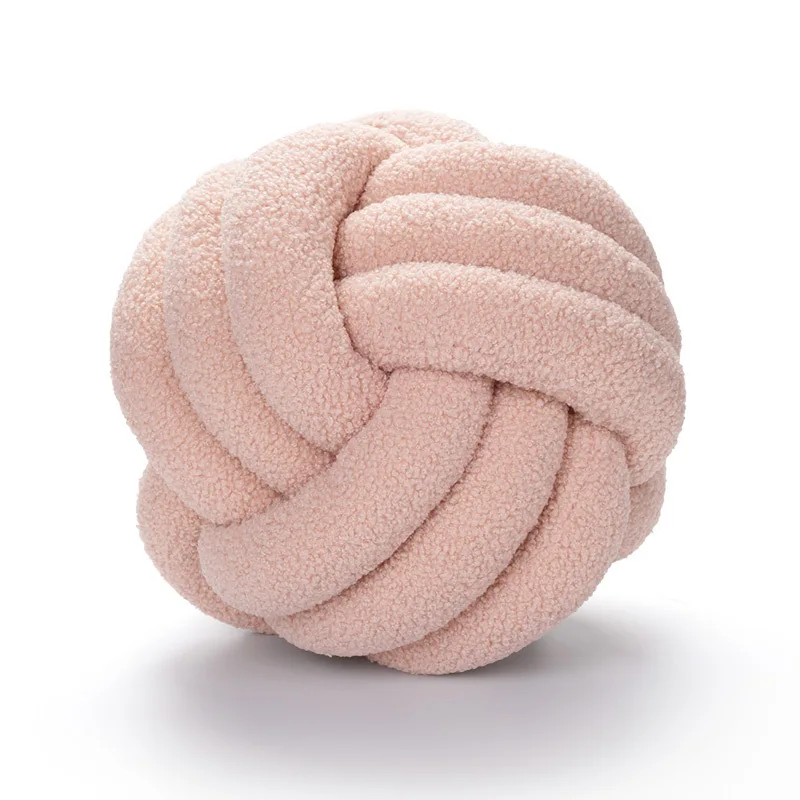 Solid Color Plush Pillow Twist Pillow Knot Round Special-Shaped Retro Geometry Cushion Lovely Home Decoration