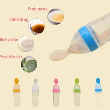 90 мл детская бутылочка для кормления с язык прессования типа губы рот ложка Младенческая обучение молоко рисовая паста сжимает Кормушка Посуда