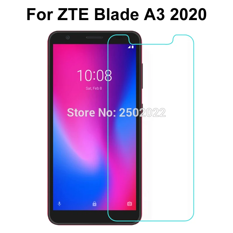 For ZTE Blade A3 2020 Tempered Glass On 5.45&quot Protector Premium Screen Anti Shatter Protective Film 0.26mm 2.5D | Мобильные