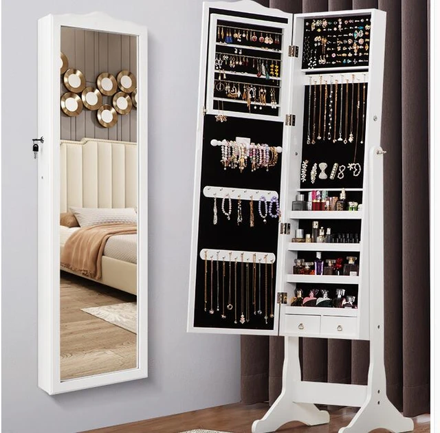 Floor Mirror With Jewelry Storage