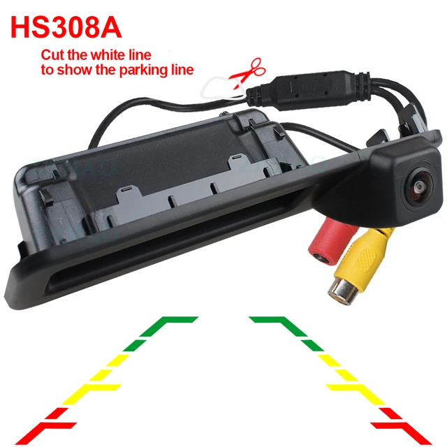 ZIQIAO for BMW X1 F48/ X3 F25/ 3 Series F30 F80 F31 F34 2018 2019 2020 2021 Fisheye Lens Trunk Handle Rear View Camera LS308 LS308A Static Cam