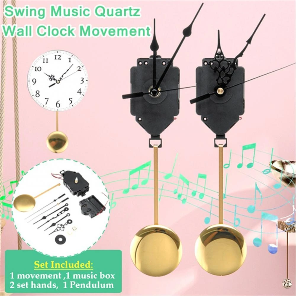 radio controlled clock Pendulum Clock Movement DIY Quartz Pendulum ABS Frameless Clock Mechanism Hourly Time Swing Kit Workmanship Long Shaft Parts Wall Clocks cheap