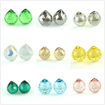 

15mm/20mm/30mm/40mm All Colors Crystals Glass Ball For Chandeliers Shinning Prism Suncatcher For Sale