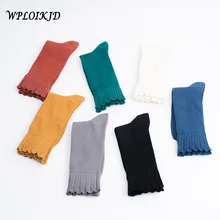 [WPLOIKJD] корейский стиль, Женские однотонные Забавные милые трендовые носки, Лидер продаж, продукт, высокое качество, креативные носки