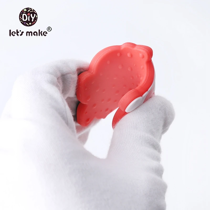 Let'S Make 50 шт. 5,6X8 см DIY Детские Силиконовые Бусины Рождество Санта Клаус силиконовые Детские Прорезыватели игрушки Рождественская елка