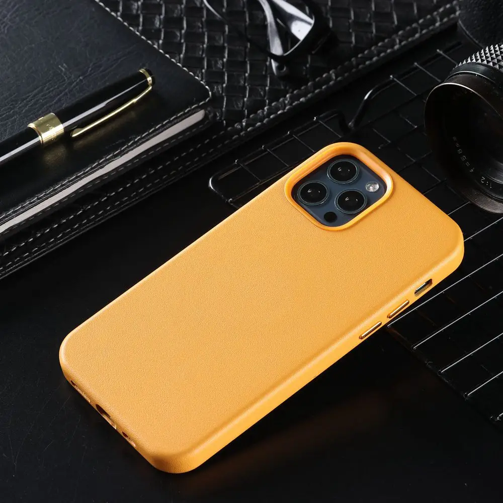 iphone 13 pro phone case Magnets Leather Case For iPhone 13 12 Pro Max Mini Logo Cover For Magsafe Wireless Charger Luxury Shockproof  Magnetic iphone 13 pro max cover