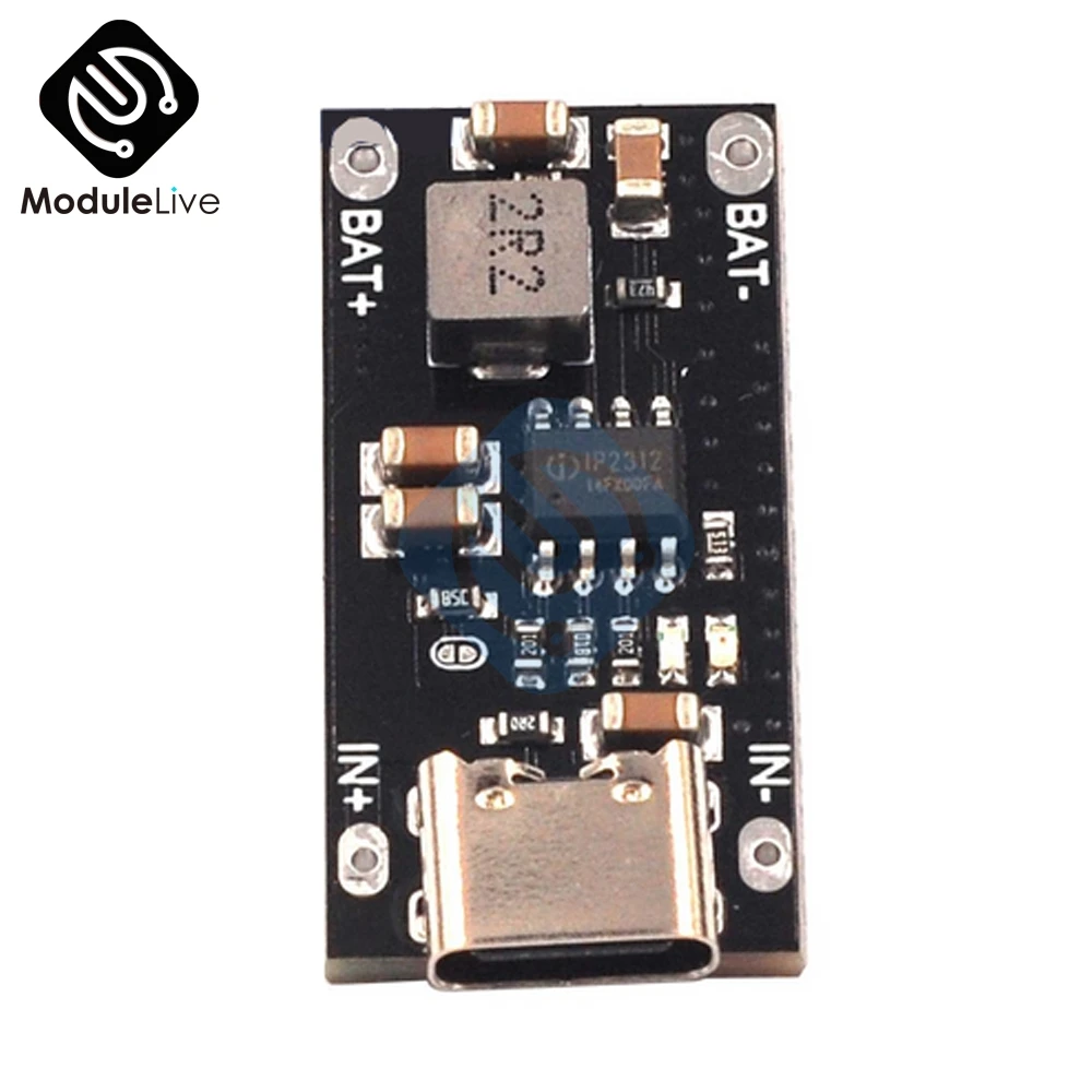 Type C USB вход высокий ток 3 А 5 В до 4,2 в 4,35 в полимерный тернарный литиевый аккумулятор быстрая зарядка IP2312 Diy электронный инструмент
