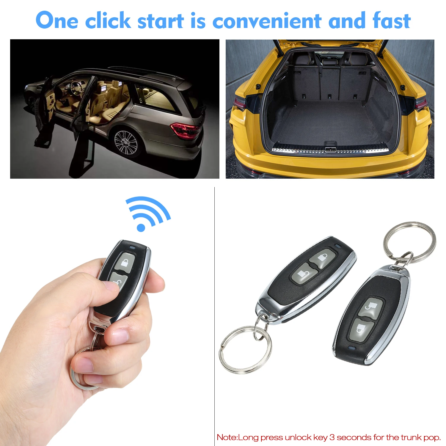 Universal Car Door Lock Trunk Release Keyless Entry System Central