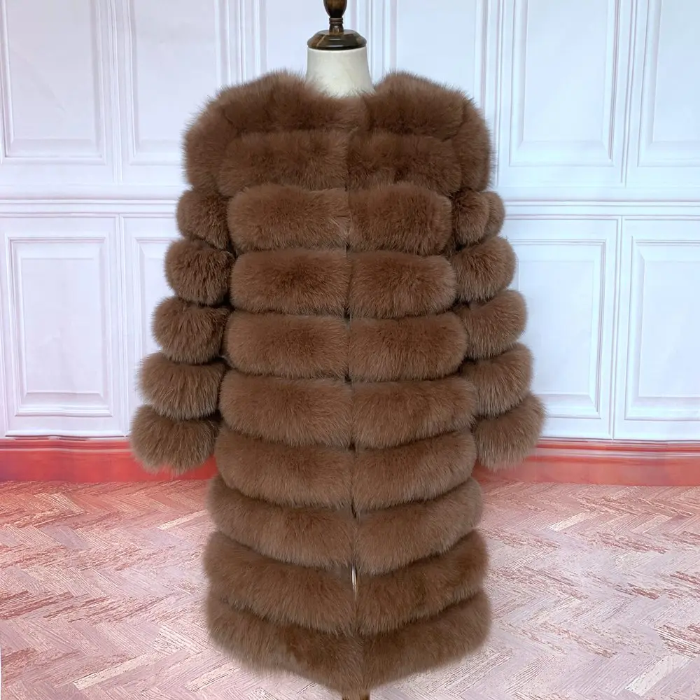 2021 NEW 4in1 Real Fox Fur Coat Women Natural Real Fur Jackets Vest Winter Outerwear Women Clothes black down jacket