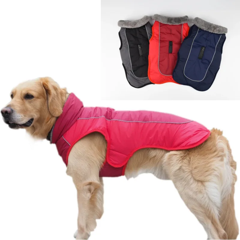 Теплая одежда для собак, куртка для домашних животных, водонепроницаемая зимняя одежда для больших собак, светоотражающая одежда для домашних животных, жилет для собак, пальто для французского бульдога