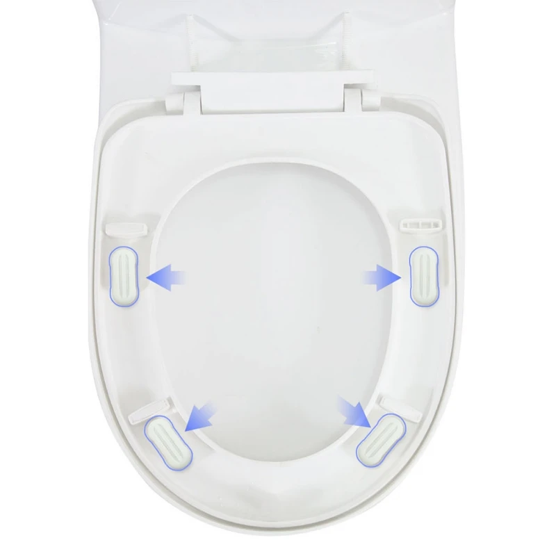 4pc Portable Bumpers Toilet Seat Cover Lifter Kit with Strong Adhesive Avoid Touching Hygienic Clean Supplies