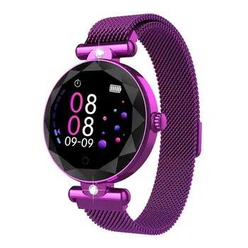 

H12 Female Crystal Smart Bracelet Waterproof Disc Color Screen Watch Call Reminder Heart Rate Movement S216