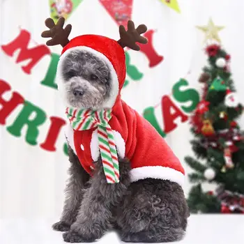 

Christmas Pet Costume Plush Pet Garment Pet Outfit Pet Clothing For Dog Cat