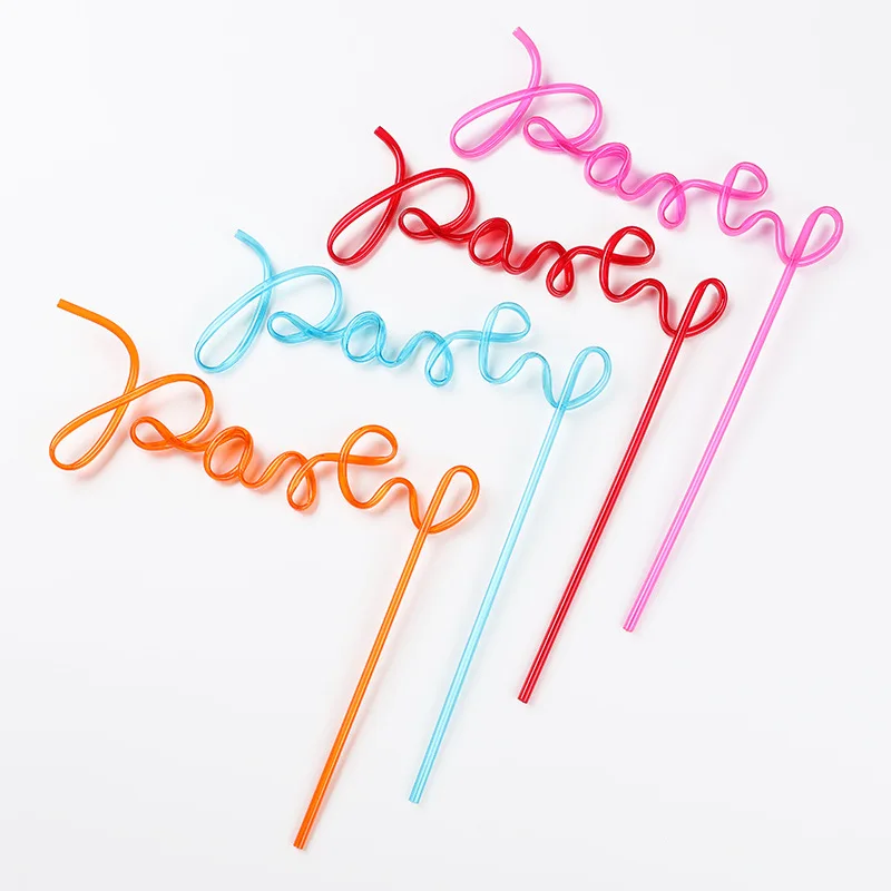 

Manufacturers Supply Pet Creative Modeling Lettered Artistic Straw English Logo Modeling Straw Lettered Straw