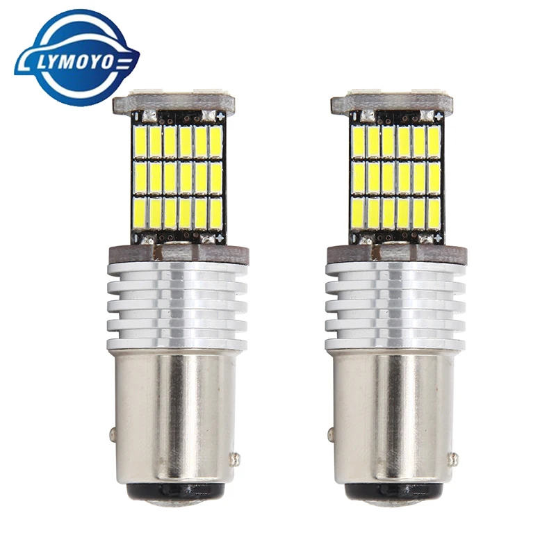 100 шт. T15 W16W 1156 1157 T20 7443 3157 45SMD 4014 светодиодный CANBUS без ошибок автомобиля габаритные огни стоп-сигнала Авто Обратный лампа DC12V