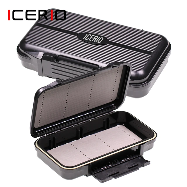 ICERIO Fly Fishing Tackle Box Lure Fish Hook Waterproof Double Sided Plastic  Baits Storage Case Strength