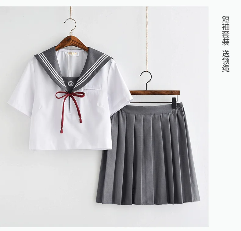 Костюм Моряка Jk школьная форма милое платье для девочек Jpanese Kawaii изысканная вышивка преппи костюм короткий длинный рукав топ+ юбка