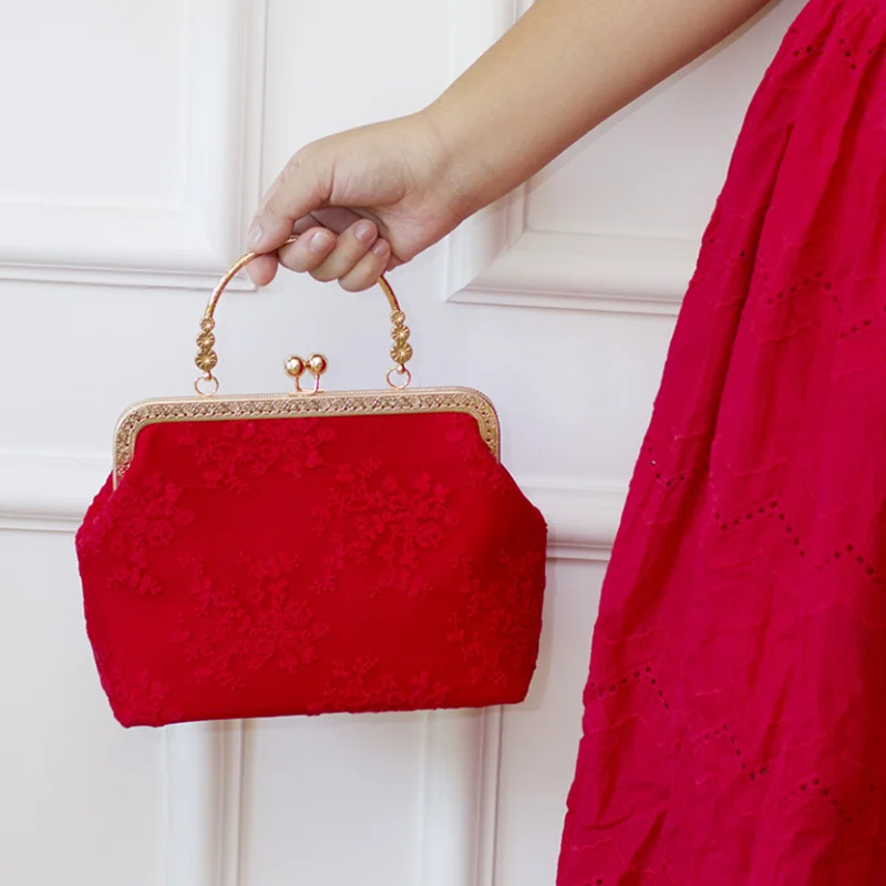 Braut Hochzeit Tasche Rote Handtasche Mund Gold Abend Taschen Fur Frauen Singe Schulter Weibliche Abendessen Elegante Kupplung Geldborse Top Handle Bags Aliexpress 