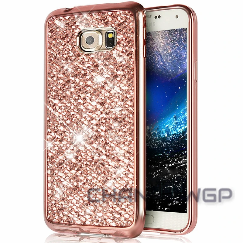 Мягкий пластиковый чехол с блестками чехол для samsung Galaxy A6 A8 J4 J6 J3 J5 J7 Core A5 S7 край S8 S9 плюс Funda