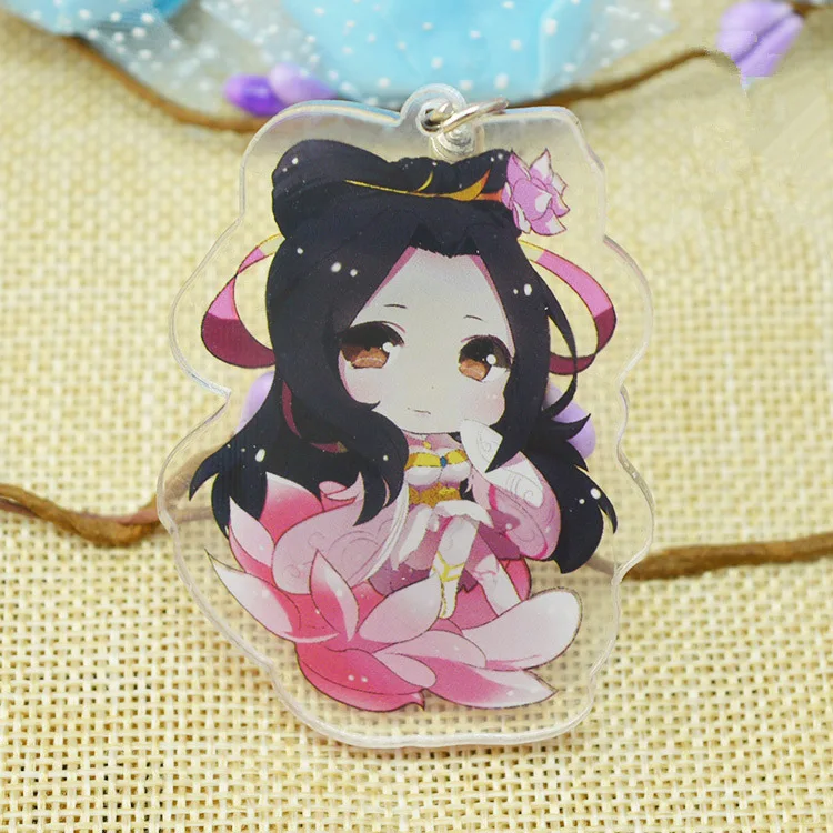 King Related Products Small Pendant Cute King Pesticide Figure Keychain Anime Acrylic Double-Sided Keychain