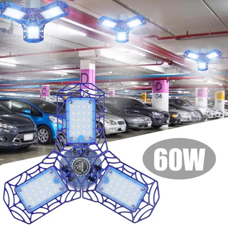 60 Вт E27 Светодиодный светильник для гаража AC85-265V 6000лм High Bay промышленный потолка