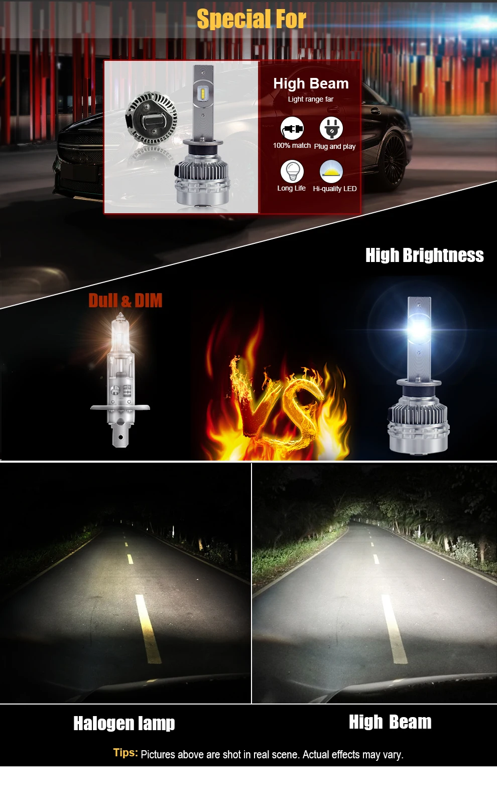 CNSUNNYLIGHT H4 автомобильные лампы, светодиодный налобный фонарь, лампы для ALFA ROMEO 164(164_)(1987,06~ 1998,09), противотуманные лампочки, аксессуары для белой лампы