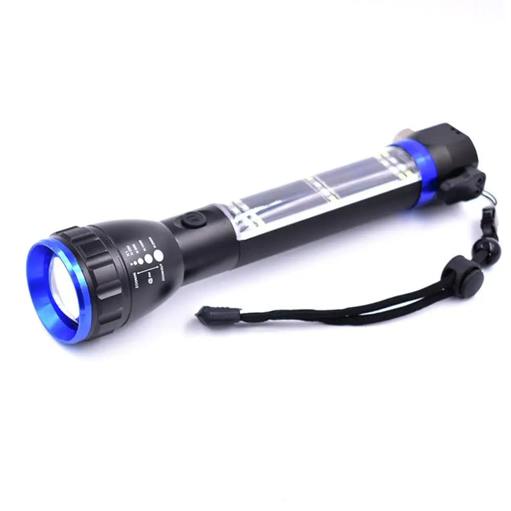 black lights Открытый езда легкий магнит многофункциональный Солнечный светодиодный спасательный фонарь USB зарядка безопасный молоток водонепроницаемый 35A7 - Цвет: black lights