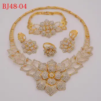 

New Nigerian Bridal Wedding African Costume Jewelry Set Dubai Neckace for Women Party indian Jewelry Sets