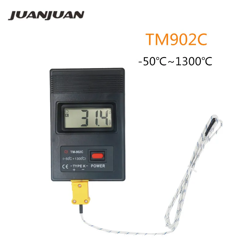 Цифровой термометр TM902C измеритель температуры и с игольчатым зондом-50C to1300C для
