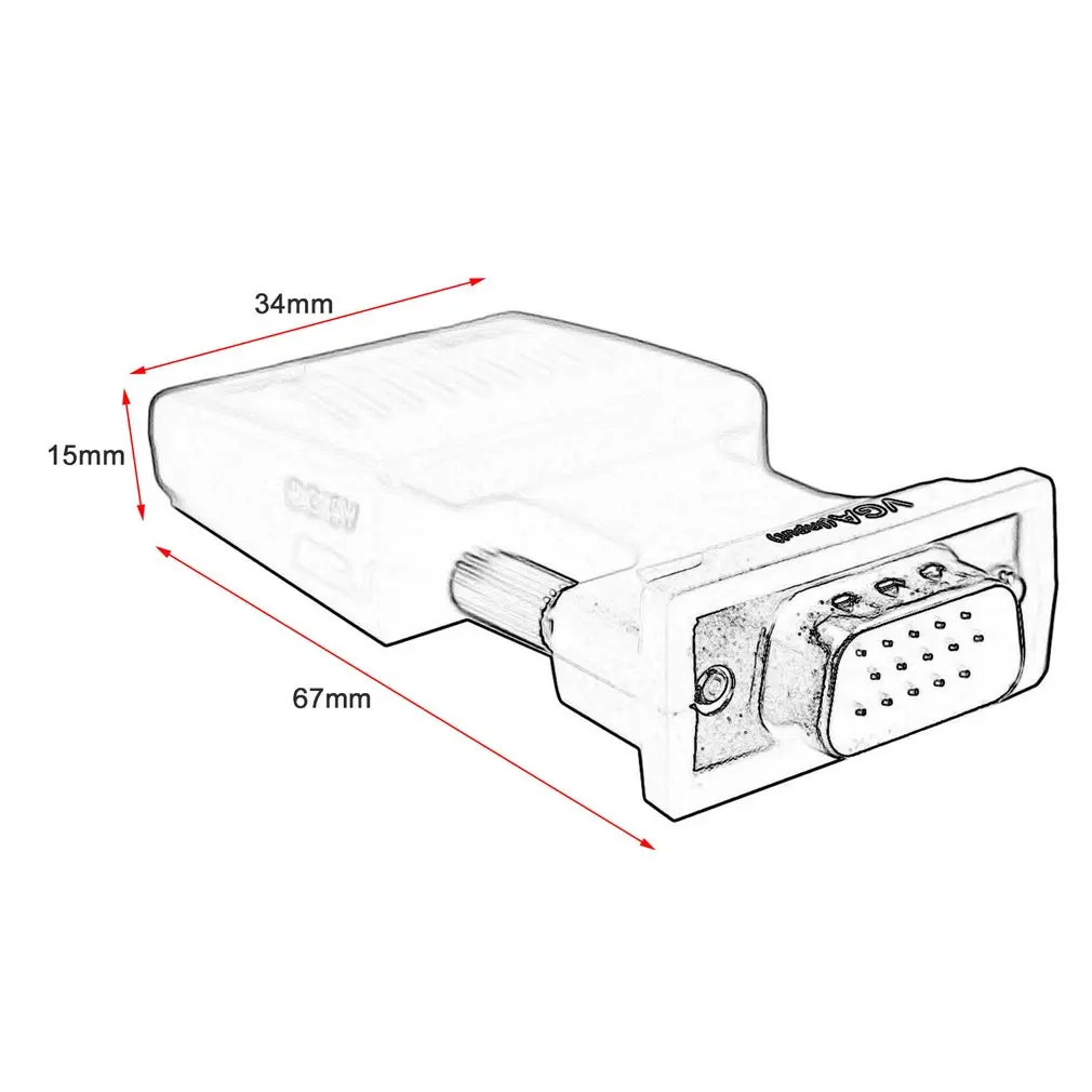 Преобразователь из VGA в HDMI HD Plug and Play с аудио VGA2HDMI AV видео кабель адаптер для ПК ноутбука для монитора ТВ